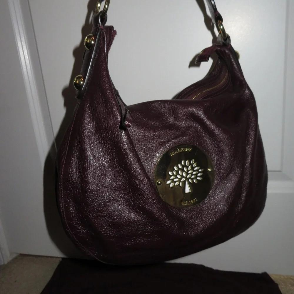 Mulberry Medium Daria Grape Leather Hobo Bag